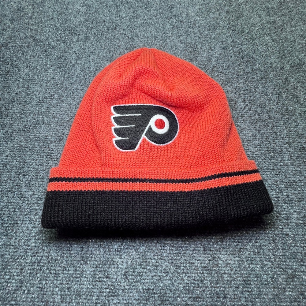 Philadelphia Flyers NHL Orange Black Cuffed Beanie Hat Mitchell & Ness Philly